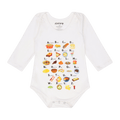 Alphabet Long Sleeve Baby Bodysuit | Multicultural Kids Wear