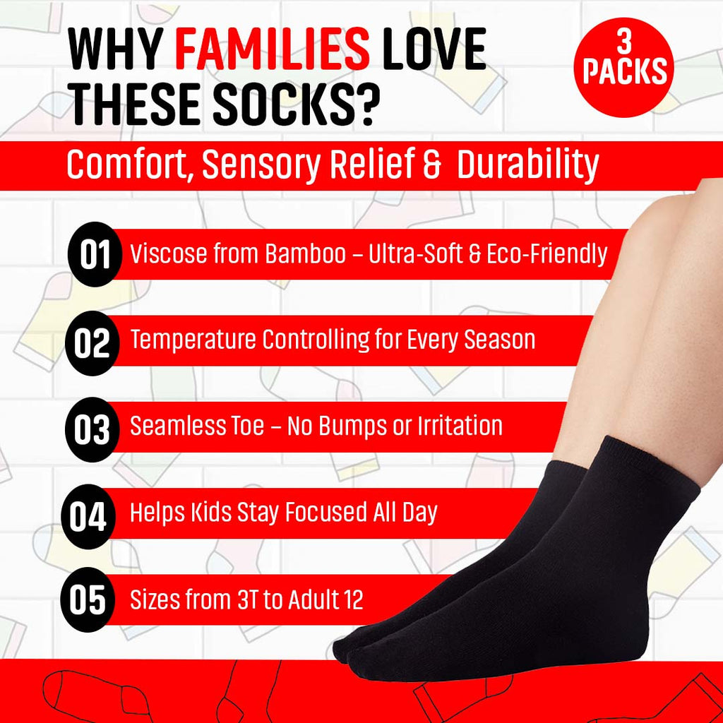 SmoothToe™ Crew Socks – 5 Pack