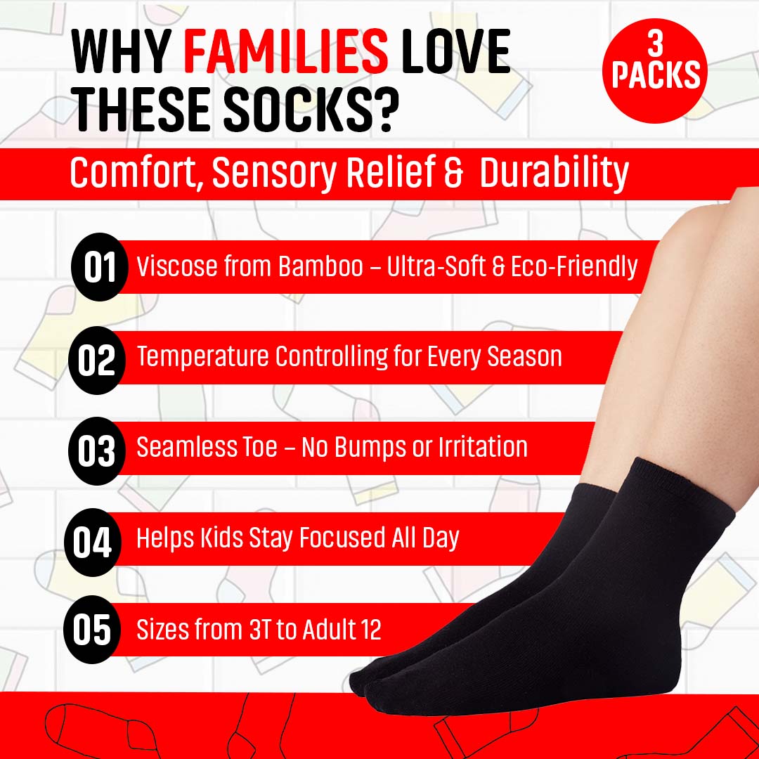 SmoothToe™ Crew Socks – 3 Pack