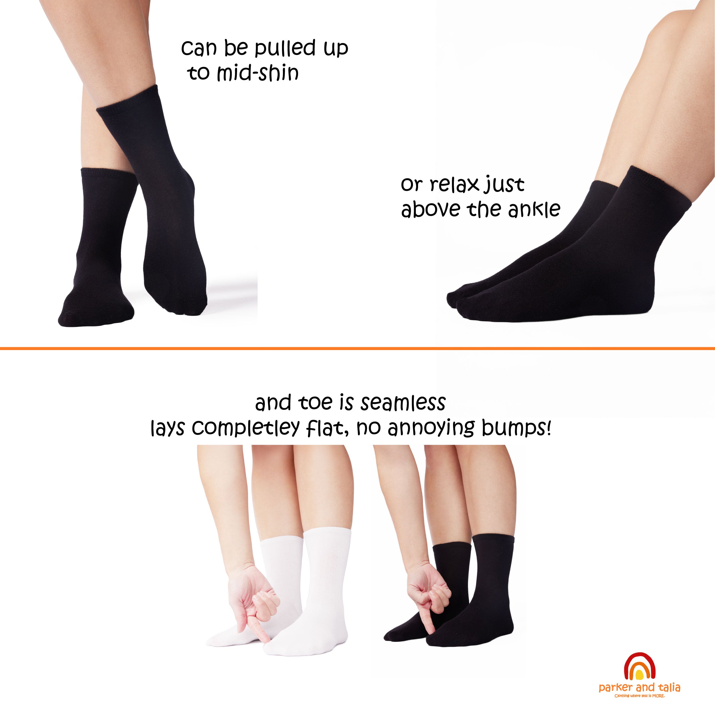 SmoothToe™ Crew Socks – 5 Pack